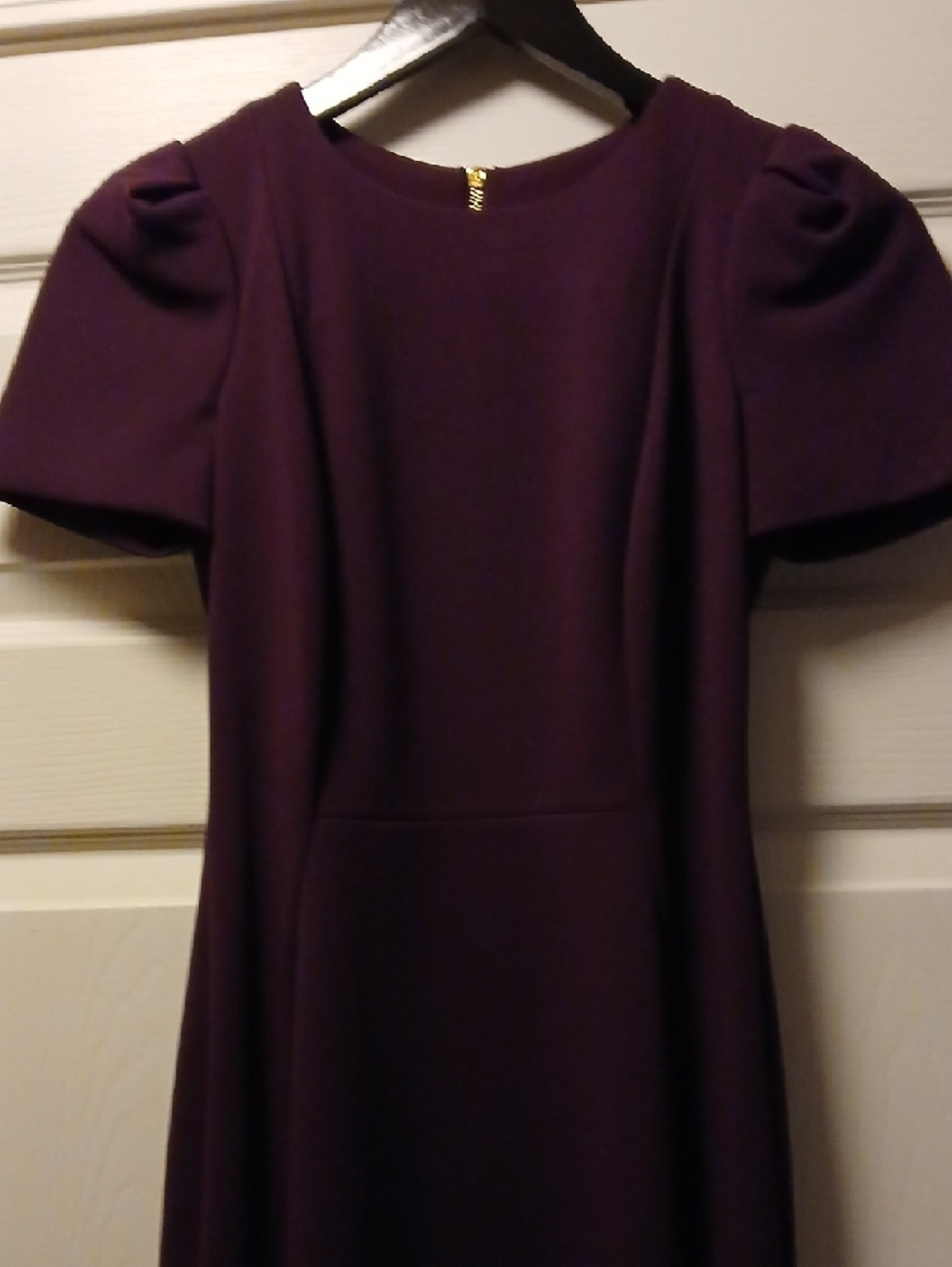 NWOT Calvin Klein Short-Sleeve Elegant Midi Purple Dress | Size 2